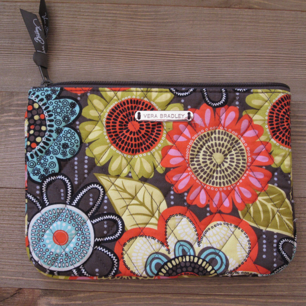 Vera Bradley Flower Pattern Purse Cosmetic Bag NEW